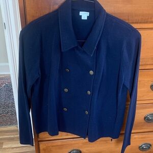 J. Crew Double-Breasted Navy Sweater/Peacoat